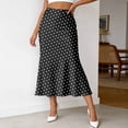 thumbnail image 2 of XIAOCHA Women's Summer Polka-Dot Skirt High-Waist Casual Date Midi Skirts, 2 of 4