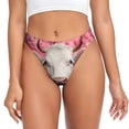 thumbnail image 1 of Fotbe Flower White Cow Tanga Sin Costuras para Mujer con Estampado – Panties Invisibles, Transpirables y Cómodos para Uso Diario-3X-Large, 1 of 6