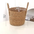 thumbnail image 5 of Dserhfy Wicker Planter Basket with Handles Indoor Outdoor Plants Rattan Woven Planter Pot Home Living Room Balcony Garden Round Decorative Flower Pot, 5 of 8