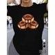 thumbnail image 1 of Camiseta informal de cuello redondo para mujer, de secado rápido, de largo regular, con estampado geométrico de chocolate apilado, ideal para todas las estaciones, ideal para deportes de ocio., 1 of 6