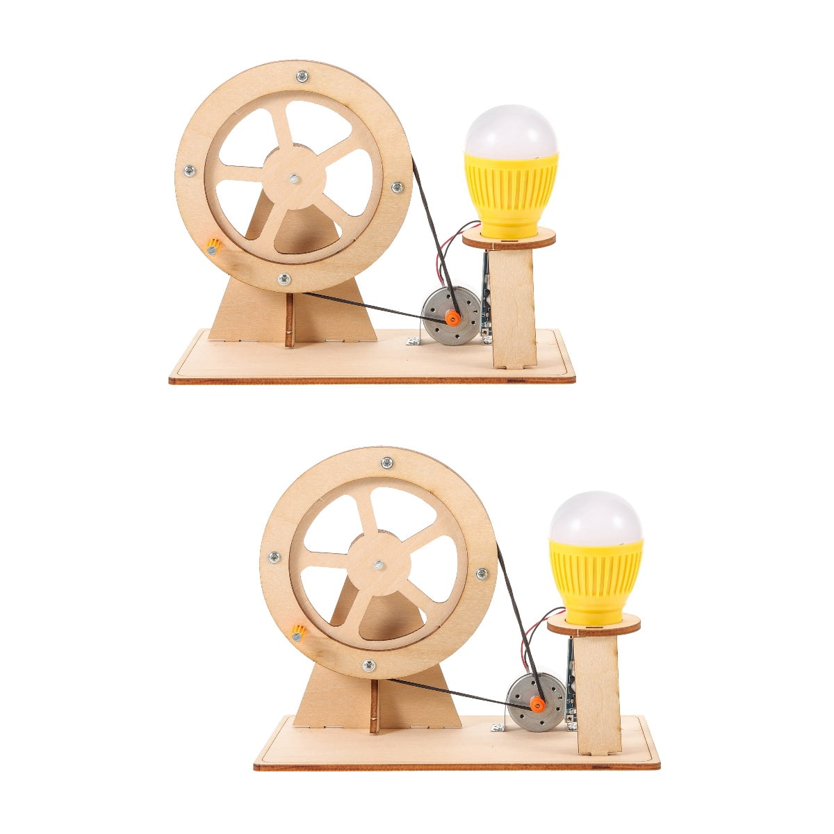 2 Sets Hand Generator Electricity Kit Manual Graffiti Science Projects Scientific Experiments for Children Portable