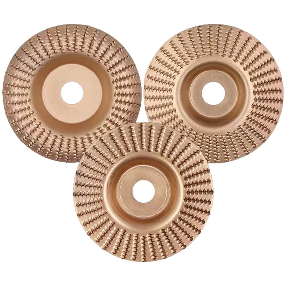 JWZZYD 4 Inch Wood Carving Grinding Disc for Angle Grinder, Heavy Duty Shaping Cutting Wheel, Tungsten Carbide Sanding Disc Attachment for Woodworking Polishing, Shaping and Surface Finishing, 3pcs