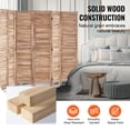 thumbnail image 4 of KFFKFF Wooden Partition, 8-Panel Folding Privacy Barrier, 66.9 Inches High Indoor Slatted Divider, Movable Decorative Screen, Ideal for Space Division in Homes, Offices, Restaurants & Bedrooms, 4 of 9