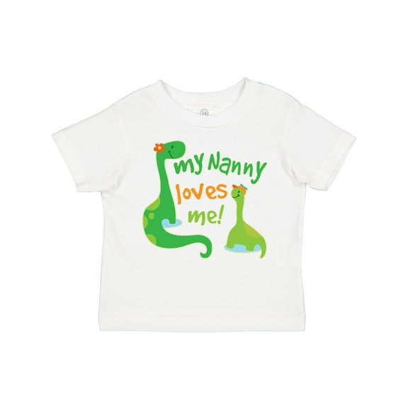 Inktastic My Nanny Loves Me Grandson Dinosaur Boys Toddler T-Shirt