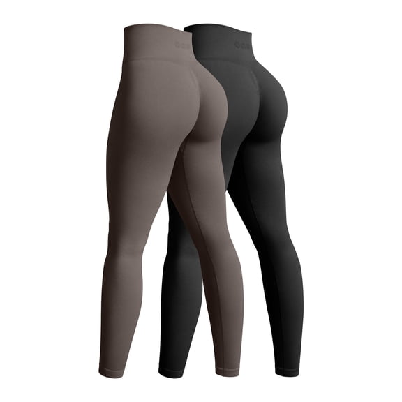 OQQ Women's 2 Piece Yoga Legging Seamless Workout High Waist Butt Liftings Athletic Leggings