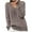Coffee, variant on GigrtiJin Women's V-Neck Knitted Sweater Long Sleeve Casual Solid Color Sweater Blouse Warm Comfy Pullover Tops