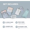 thumbnail image 5 of Large Packing Cube Set with See Through Mesh- Compression Packing Cubes Travel Organizers (Dusty Teal), 5 of 7