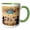 Green/White, variant on 3drose, Image of Jewish Family Celebrates Pasover at Food Laden Table, 15oz Two-tone Yellow Mug