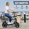 thumbnail image 4 of SANOPY Peak 500W Electric Scooters for Adults, 14" Fat Tire, 187 Wh Battery, 12 Miles Range, 20MPH Top Speed, Foldable Electric Scooter with Seat,Gray, 4 of 8