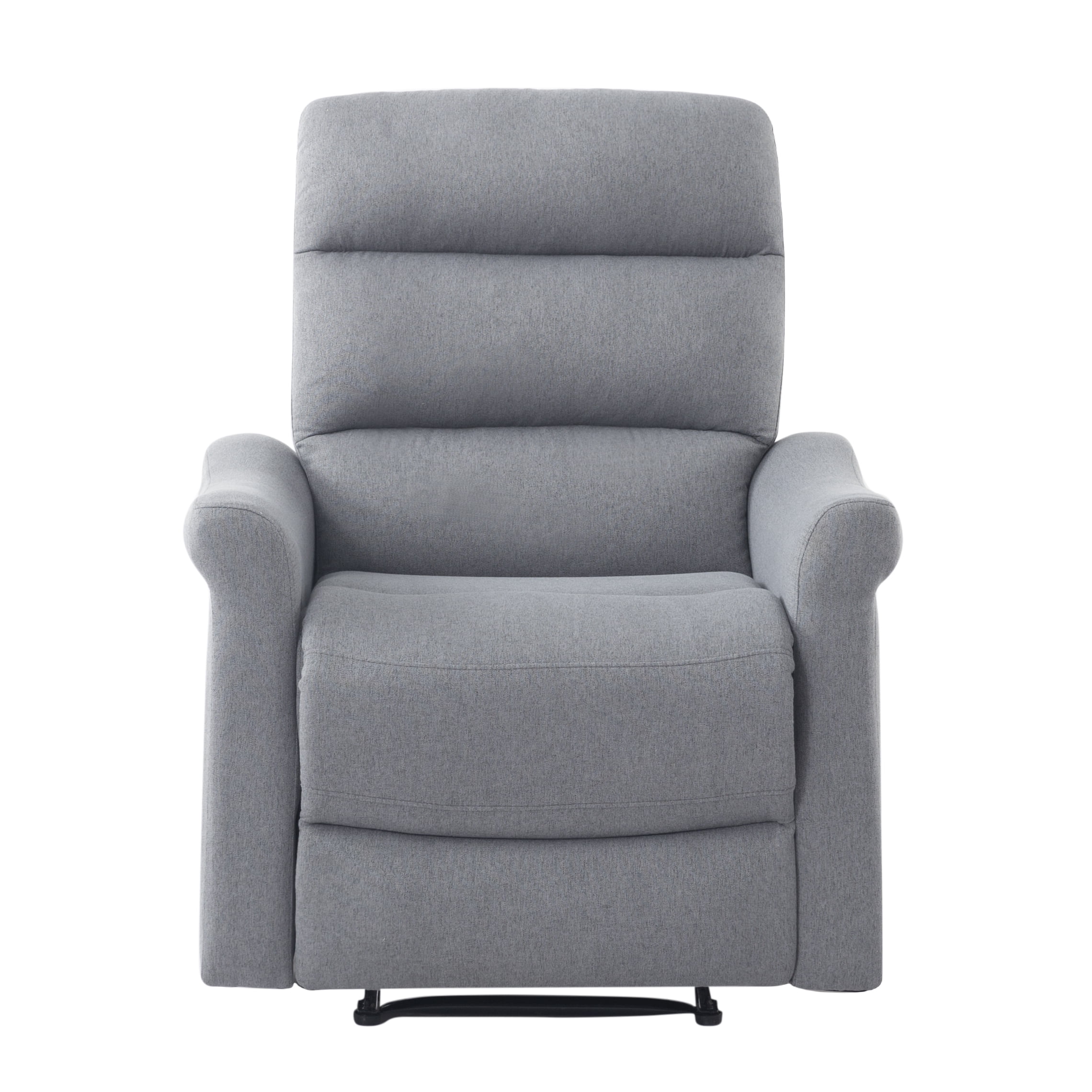 BSHTI 31.89” Linen Fabric Manual Recliner Chair, Single Sofa Recliner with Adjustable Backrest for Ergonomic Comfort Seating for Living Room & Office(Grey)