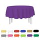 thumbnail image 1 of Mantel de plástico para fiestas, tamaño morado, para mesa redonda, 84 pulgadas, 1 of 6