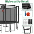 thumbnail image 6 of XMIKA 15FT 16FT Trampolines for 8-9 Kids Adults, 1500LBS Trampoline with Enclosure Net, Basketball Hoop, Ladder, Lights and Sprinklers, Outdoor Round Recreational Trampolines, Easy to Install, 6 of 9