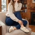 thumbnail image 2 of Ecetana Women's Fuzzy Mary Jane House Slippers with Adjustable Strap, 2 of 7