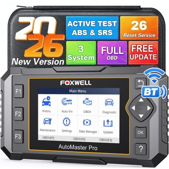 FOXWELL NT650 PRO OBD2 Scanner Car Diagnostic Bidirectional Diagnostic Scan Tool 25  Maintenance Service OBDII Car Code Reader Automotive Analyzer Lifetime Free Update via Wi-Fi