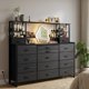 thumbnail image 1 of QUORIVE Mueble Almacenador 15 Cajones Negro Con Tomacorrientes Y Zona De Exhibición Superior, 1 of 8