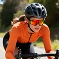 thumbnail image 4 of KANASTAL Cyclist Sunglasses Men Polarized Sports Sun Glasses Women Wrap Around UV400 Protection Shades Climbing Hiking Cycling Sailing Running - Mirrored Orange Lens, 4 of 6