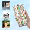 thumbnail image 4 of Christmas Tumbler Candy Cane Lollipop Gingerbread Insulated Coffee Cup Beverage Container Office Travel Mug with Straw and Lid 20oz Holiday Back to School Gift, 4 of 5