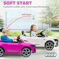 thumbnail image 6 of Qaba Audi Q8 e-tron Sportback Licensed 12V Kids Ride on Car, Battery Powered Kids Electric Car w/ Remote, 4 Spring Suspension Wheels, Pink, 6 of 9