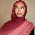 thumbnail image 7 of Chiffon Scarfs for Women Lightweight Ladies Scarves Soft Shawl Wrap Gradient Modal Hijab Head Scarf Shawl Wrap for Muslim Women, 7 of 7