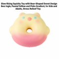 thumbnail image 2 of Slow Rising Squishy Toy with Bear-Shaped Donut Design, Single, Pastel Yellow and Pink Gradient, for Kids and Adults, Relaxation Toy, 2 of 3
