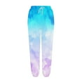 thumbnail image 3 of MIASHUI Girls' Activewear Bottoms Kids Drawstring Jogging Sports Trousers Sweatpants,Sky Blue,13-14 Years, 3 of 5