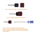 thumbnail image 5 of Kit 132 Lijas Tambor G80 G100 G120 Para Dremel Mandriles V3 GUINDA, 5 of 5