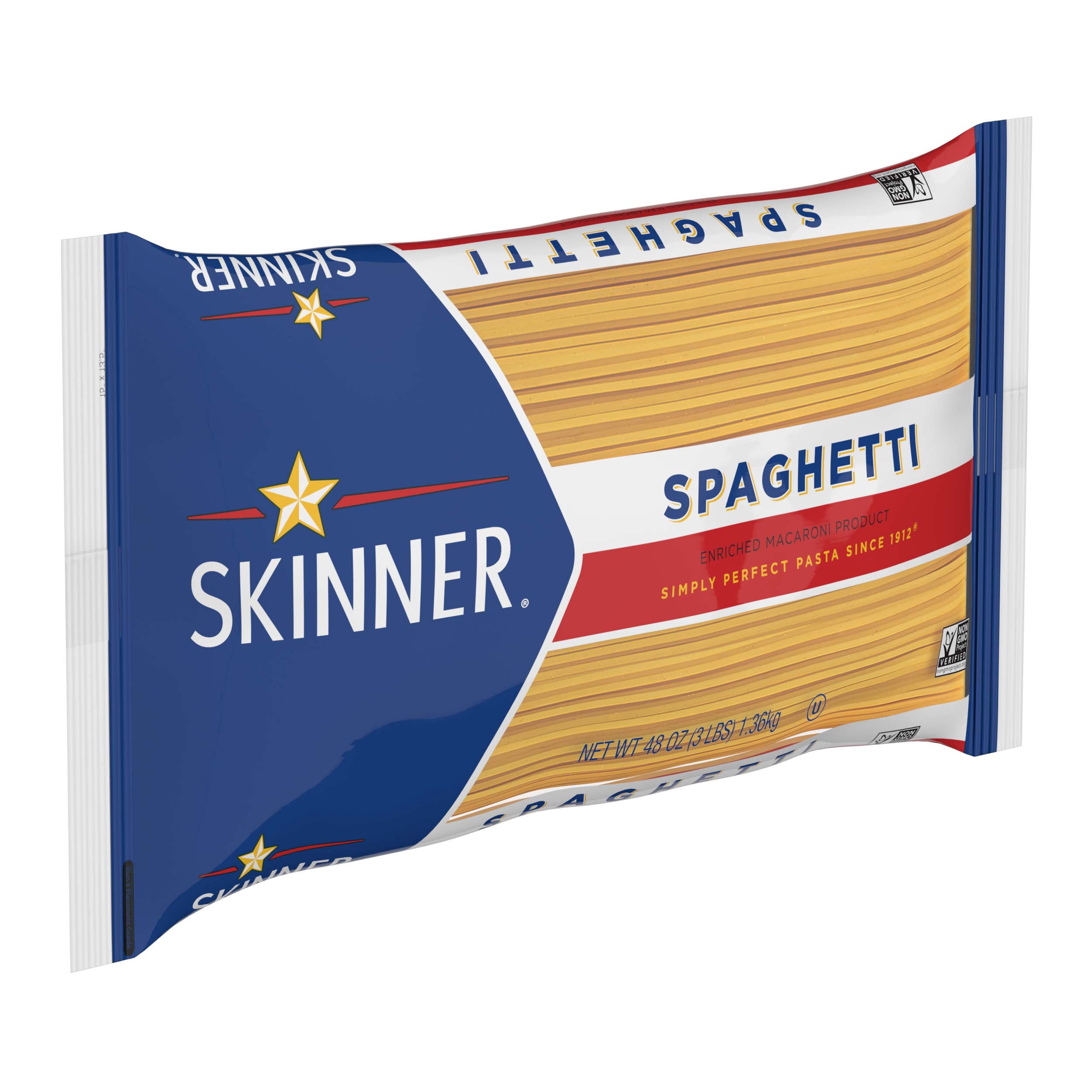 (4 pack) Skinner GMO-Free Thin Spaghetti Pasta, 48 oz