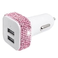 thumbnail image 1 of Riwesomey Enchufe del de coche de coche de diamante hecho a mano Accesorios de coche de coche USB de cristal ostentoso Vehículos, repuestos y accesorios Mis No.2 Riwesomey VI008713-02, 1 of 4