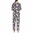 thumbnail image 3 of Flora Nikrooz Women's 2-piece PJ Set (Black Floral, Large), 3 of 3