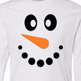 thumbnail image 4 of Inktastic Cute Smiling Snowman Face with Carrot Nose Long Sleeve Youth T-Shirt, 4 of 5