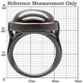 thumbnail image 2 of Ruthenium Brass Ring with AAA Grade CZ in Garnet for Women Garnet Stone Color Style 1W100 Size 6, 2 of 5