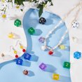 thumbnail image 3 of 19.5~28x15~21x14.5~20mm 30Pcs 3 Style Acrylic Pendants with Iron Finding Dice Mixed Color hole: 2mm 10pcs/style, 3 of 7