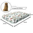 thumbnail image 2 of Floral Pet Bed, Little Girl Shoes with Flower Motifs, Chew Resistant Pad for Dogs and Cats Cushion with Removable Cover, 24" x 39", White Multicolor, by Ambesonne, 2 of 4