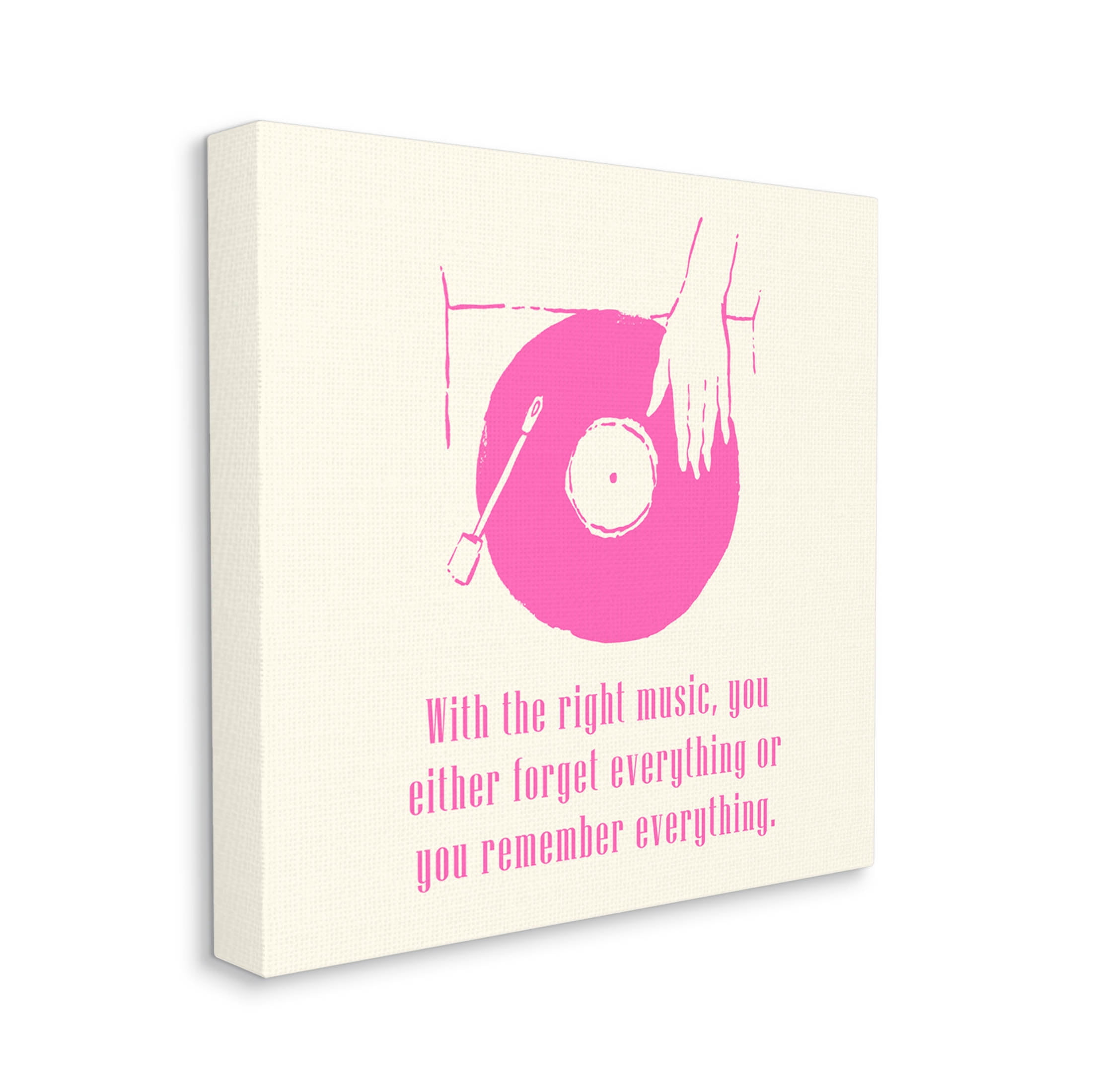 Stupell Industries With The Right Music DJ Turntable Graphic Art Gallery Wrapped Canvas Print Wall Art, Design by Melissa Wang