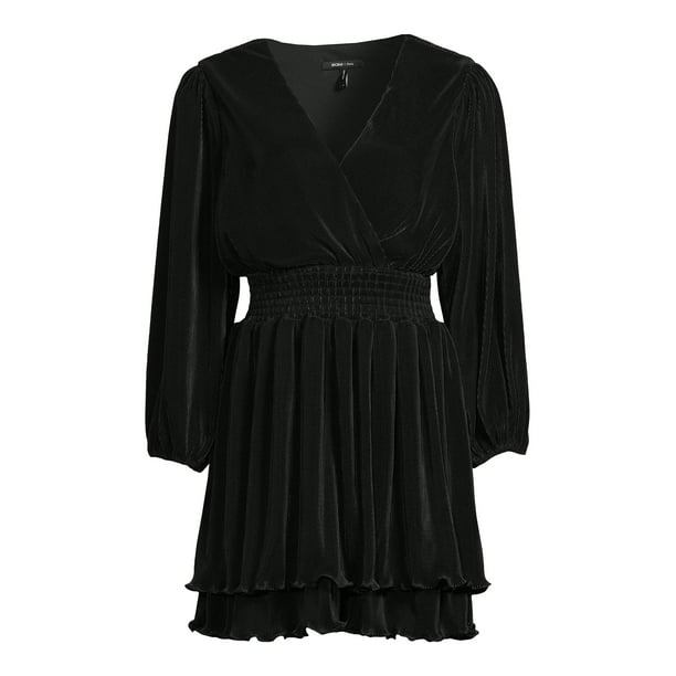 BCBG Paris Women's Metallic Plisse Satin Dress with Tiered Skirt - Walmart Business Supplies BCBG Paris Women's Metallic Plisse Satin Dress with Tiered Skirt - Walmart Business Supplies