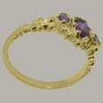 thumbnail image 4 of LBG British Made 10k Yellow Gold Natural Amethyst Womens Statement Ring - 33 size options - Size 9.25, 4 of 9