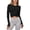 A-Black421, variant on Womens Front Ruched Long Sleeve Crop Top Thumb Hole Slim Fit Athletic Tees Workout Daily Pullover Top