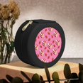 thumbnail image 6 of Fuzoiu Strawberry Cake Print Portable Jewelry Box,Round Mini Leather Travel Jewelry Case,Small Travel Jewelry Organizer,Jewelry Holder for Ring Necklace Earring for Women Girls-Black, 6 of 7