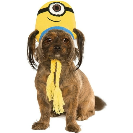 Minion Stuart Knit Headpiece Dog Costume