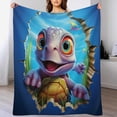 thumbnail image 1 of Turtle Throw Blanket || Ultra Soft Plush Thick Cosy Fuzzy Fluffy Machine, 1 of 8