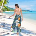 thumbnail image 7 of FORMRS Womens Long Sarong Beach Wrap Semi-Sheer Bikini Skirt Bathing Swimsuit Cover Up, Orange Fruit, 7 of 7