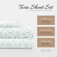 thumbnail image 4 of ienjoy Home Ensemble de Draps 3 Pcs Motif Explosion de Vignes, Simple, Bleu Clair, 4 of 4