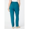 thumbnail image 2 of Roaman's Women's Plus Size Petite Plus Size Soft Knit Relaxed Pull-On Straight Leg Pant, 2 of 6