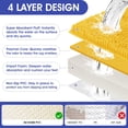 thumbnail image 5 of HAKUNA Striped Yellow Bathroom Rug Set 3 Pieces Ultra Soft, Non Slip Chenille Toilet Mat, Absorbent Plush Shaggy Bath Mats for Bathroom, Bedroom, Kitchen, 5 of 7