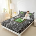 thumbnail image 4 of jejeloiu School Theme Bed Sheets,Cartoon Hand-Painted King Sheets,Green Gray White Sheet Set For Kids,Ultra Soft Home Decor,4 Pieces, 4 of 7