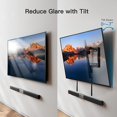 thumbnail image 5 of MountFTV UL certified tilt tv wall inch hanging bracket fits 37-75 LED plasma curved surface tv large tilt bracket fits 16-24 inchrigid studs up to, 600x400 mm, can carry 23.96 inches, 5 of 7