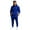 Blue, variant on Men's Winter 2-Piece Casual Set, Solid Color Fleece Pullover Hoodie and Pants, Warm Lounge Wear For Everyday Cold Weather,Beige,L