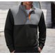 thumbnail image 1 of pstuiky camisas de hombre de manga larga, Blusa informal y moderna de color liso con botones, manga larga y cuello alto para hombre top de hombre s, 1 of 9