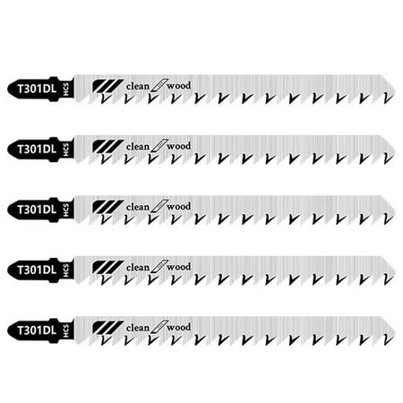 

BCLONG 5Pcs T301DL Jigsaw Blades Reciprocating Saw Blade For Sheet Panels Wood Cutting