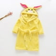 thumbnail image 2 of Toddler Flannel Hooded Robes Sleepwear Kids Cute Animal Cartoon Bathrobe Bath Towel Wrap 1-6Y, 2 of 5